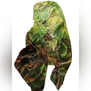 Elegant Green Paisley Swim Coverup